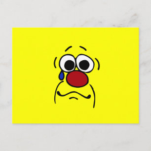 Sympathy Face Grumpey Postcard