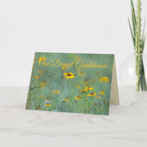 Sympathy Floral Wild Flower Scenery Photograph Card