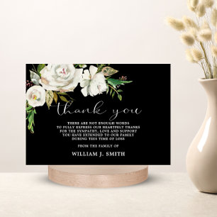 Sympathy Flower White Roses THANK YOU PHOTO