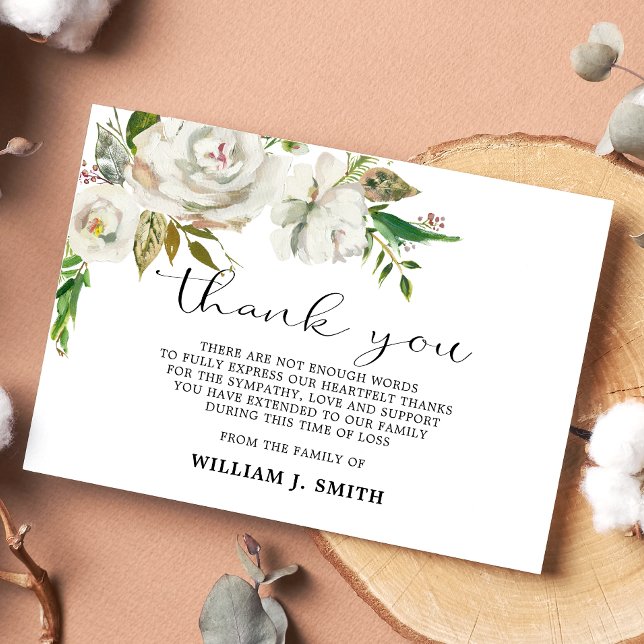 Sympathy Flower White Roses THANK YOU | PHOTO (Creator Uploaded)