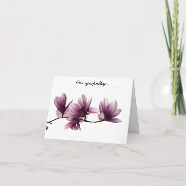 Sympathy folded card, add your personal expression card (Front)