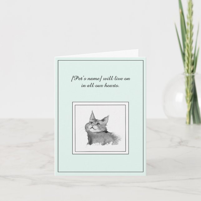 Sympathy for a Maine Coon Cat Card (Front)