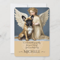 Sympathy for Loss French Bulldog Angel Art