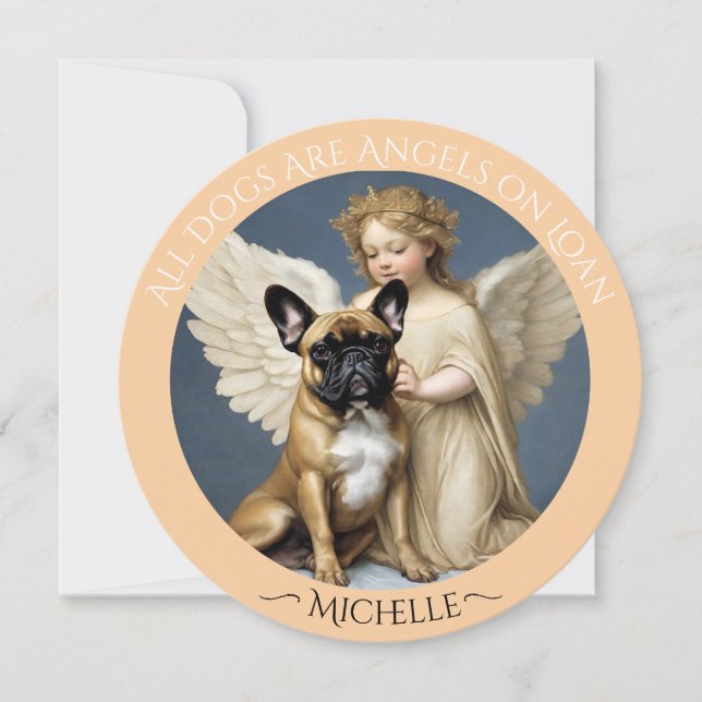 Sympathy for Loss French Bulldog Personalized  Invitation (Front)