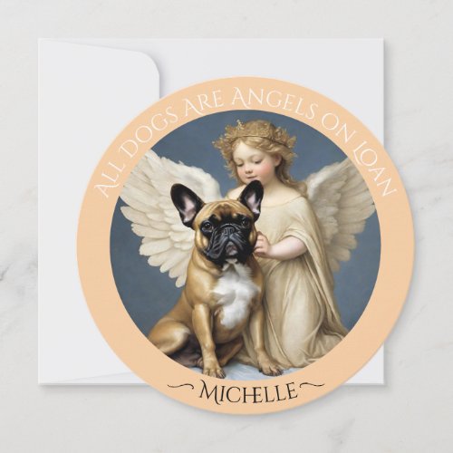 Sympathy for Loss French Bulldog Personalized  Invitation