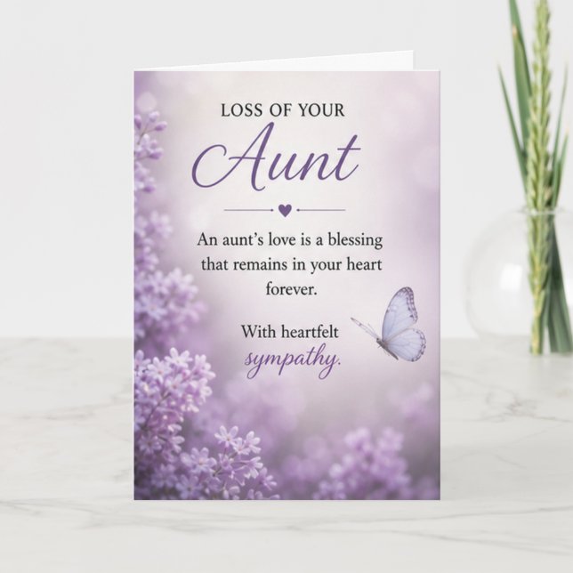 Sympathy for Loss of a Aunt Card (Front)
