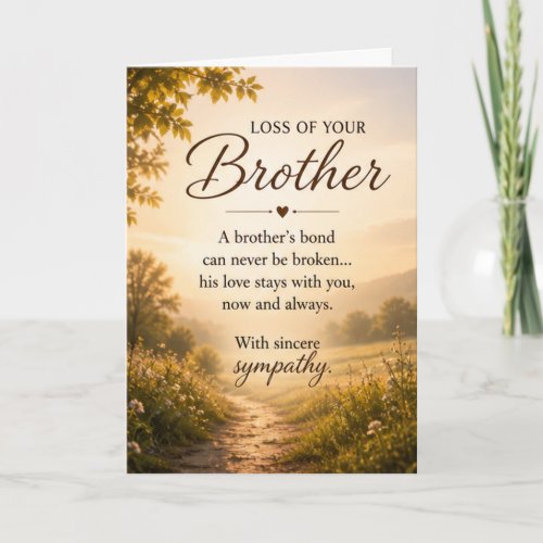 Sympathy for Loss of a Brother Card
