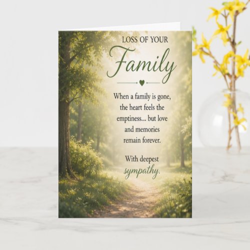 Sympathy for Loss of a Family Card