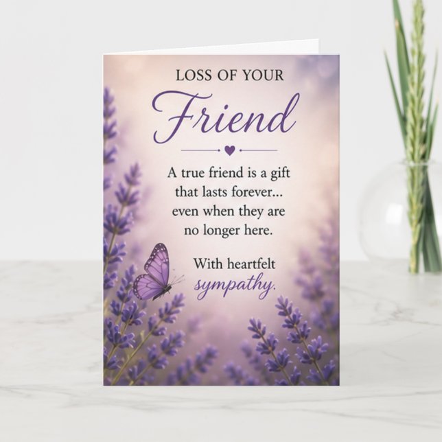 Sympathy for Loss of a Friend Card (Front)