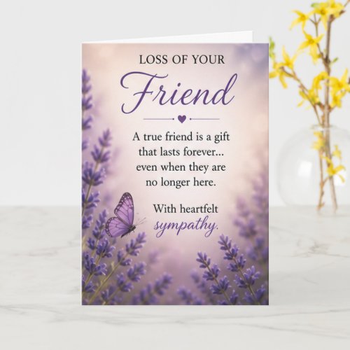 Sympathy for Loss of a Friend Card