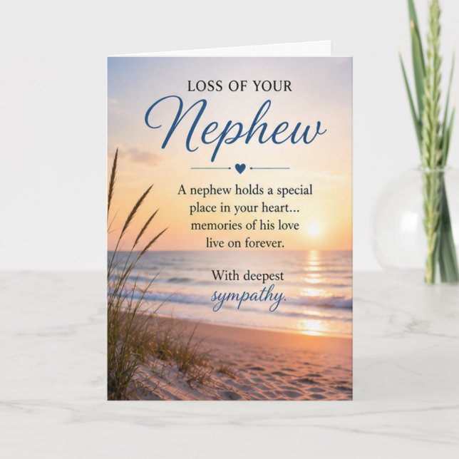 Sympathy for Loss of a Nephew Card (Front)