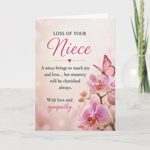 Sympathy for Loss of a Niece Card