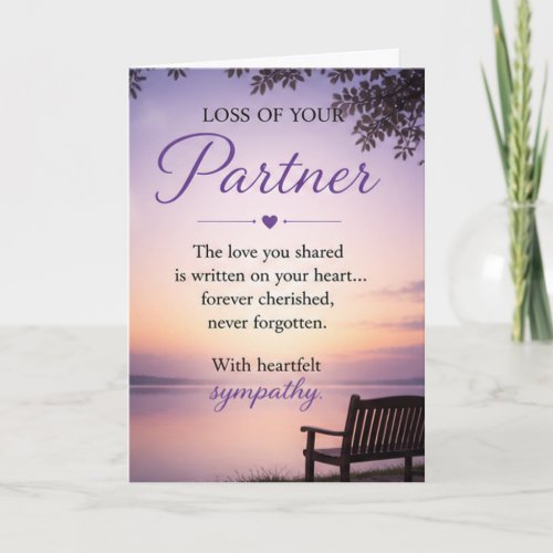 Sympathy for Loss of a Partner Card