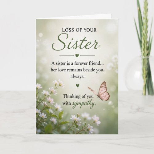 Sympathy for Loss of a Sister Card