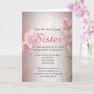 Sympathy for Loss of a Sister Card