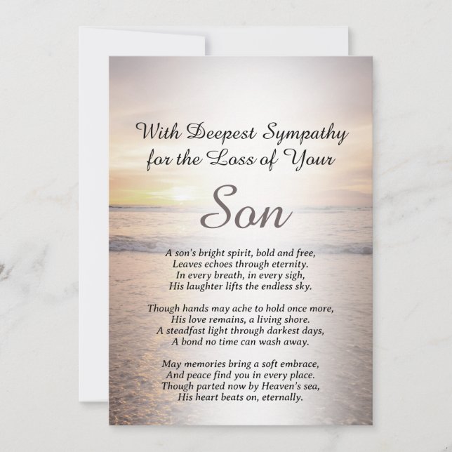 Sympathy for Loss of a Son Card (Front)
