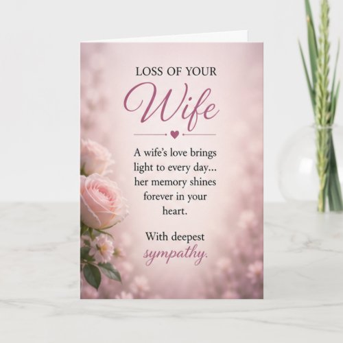 Sympathy for Loss of a Wife Card