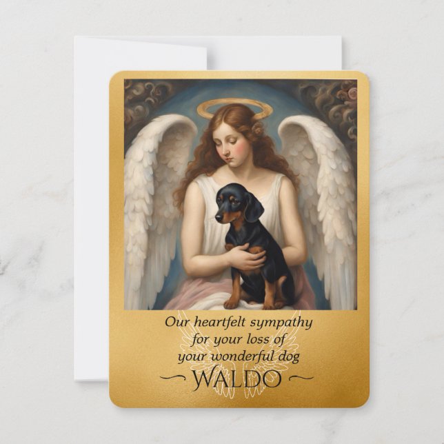 Sympathy for Loss of Beloved Dachshund Flat Card (Front)