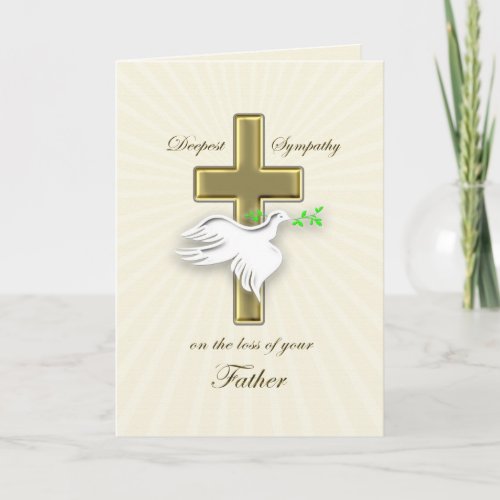 Sympathy for loss of father card