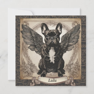 Sympathy For Loss of French Bulldog Vintage Angel