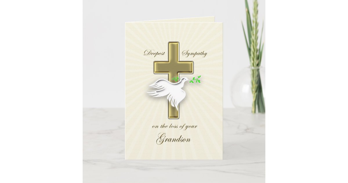 Sympathy for loss of grandson card Zazzle
