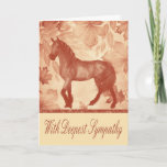 Sympathy For Loss Of  Horse Greeting Card at Zazzle