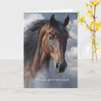 Sympathy for Loss of Horse Spirit with Beautiful Card