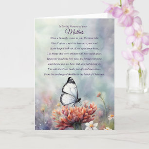 Sympathy for Loss of Mother Condolences Butterfly Card