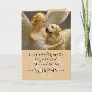 Sympathy for Loss of Yellow Lab Angel Card