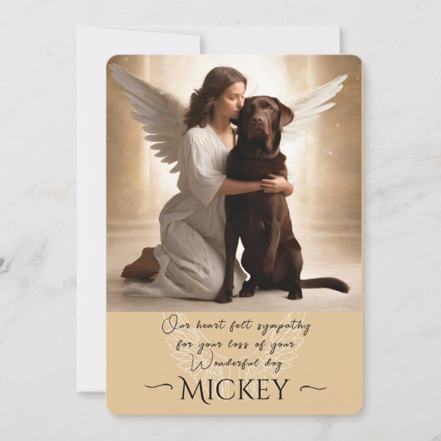 Sympathy for Loss of Your Chocolate Lab Card (Front)