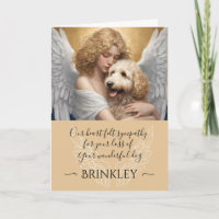 Sympathy for Lost Golden Doodle Angel Art