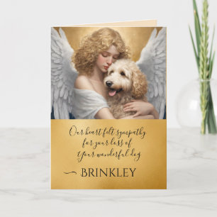 Sympathy for Lost Goldendoodle Angel Art Card