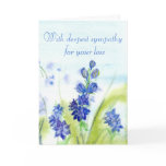 Sympathy For Your Loss Blue Watercolor Flowers Card Sympathy For Your Loss Blue Watercolor Flowers Card