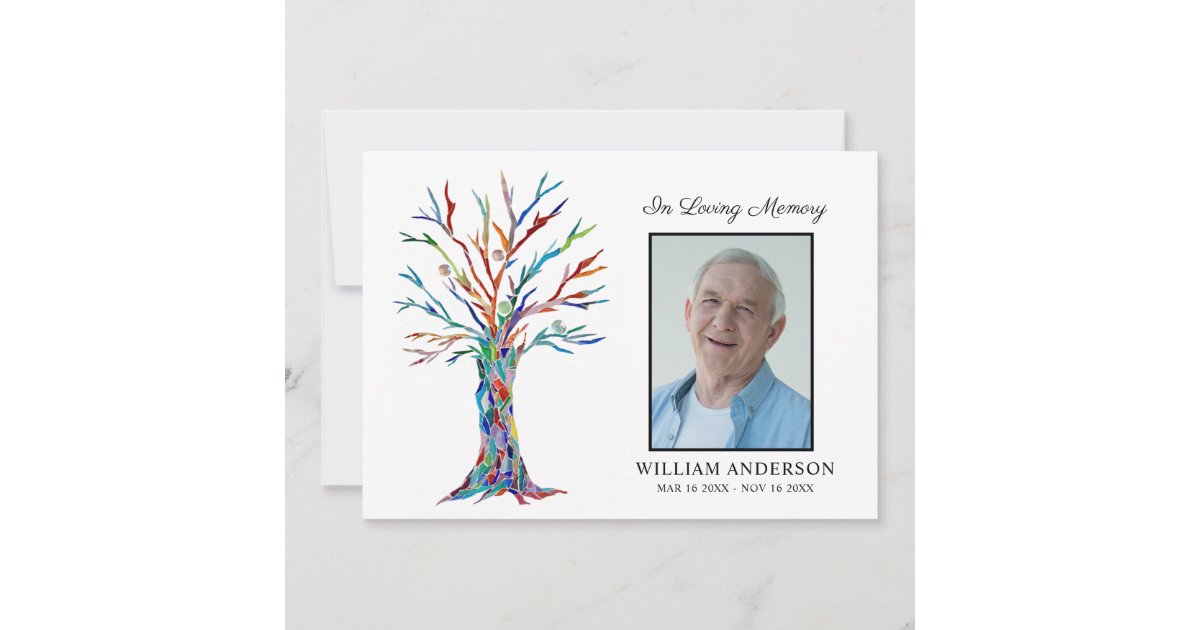 Sympathy Funeral Memorial Thank You Photo Zazzle 4324