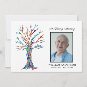 Sympathy Funeral Memorial Thank You Photo  Card