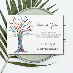 Sympathy Funeral Memorial Tree Thank You