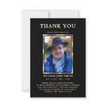 Sympathy Funeral Memory THANK YOU Photo Black Sympathy Funeral Memory THANK YOU Photo Black