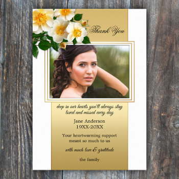 Sympathy Funeral Photo Thank You Cards by sunnysites at Zazzle