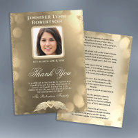 Sympathy Funeral Photo THANK YOU with Heart