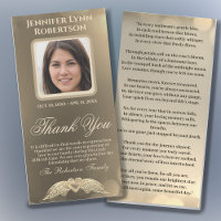 Sympathy Funeral Photo THANK YOU with Heart