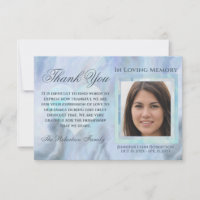 Sympathy Funeral Photo THANK YOU with Heart