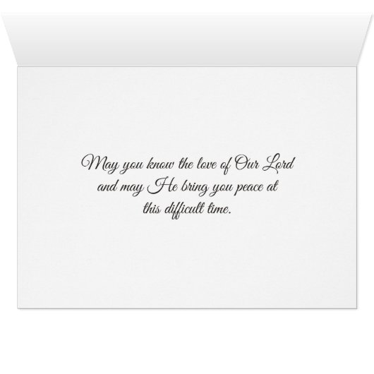 Sympathy Funeral Religious Jesus Angel (Inside Horizontal (Bottom))