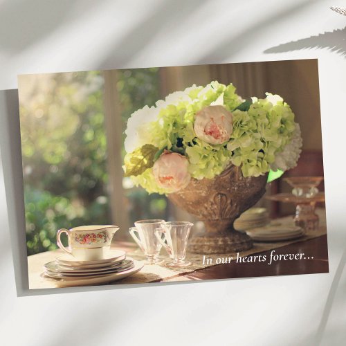 Sympathy Funeral Thank You Cards Floral Hydrangea 