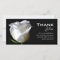 Sympathy / Funeral Thank You Photo Card