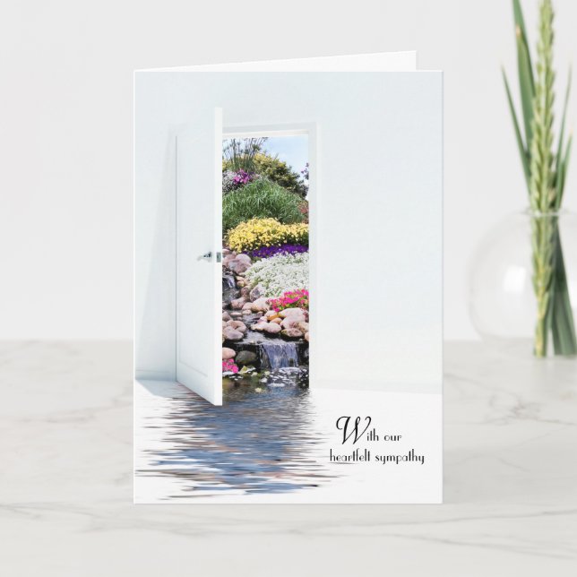 sympathy garden door card (Front)