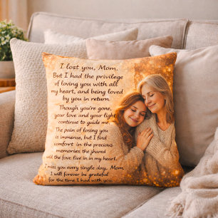 Sympathy Gift for Loss of Mom, Throw Pillow