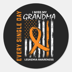 Sympathy Gifts For Loss Of Grandma Leukemia Awaren Classic Round Sticker