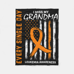 Sympathy Gifts For Loss Of Grandma Leukemia Awaren Fleece Blanket