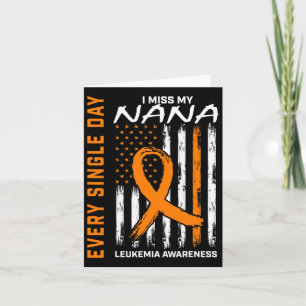 Sympathy Gifts Loss Of Nana Orange Leukemia Awaren Card