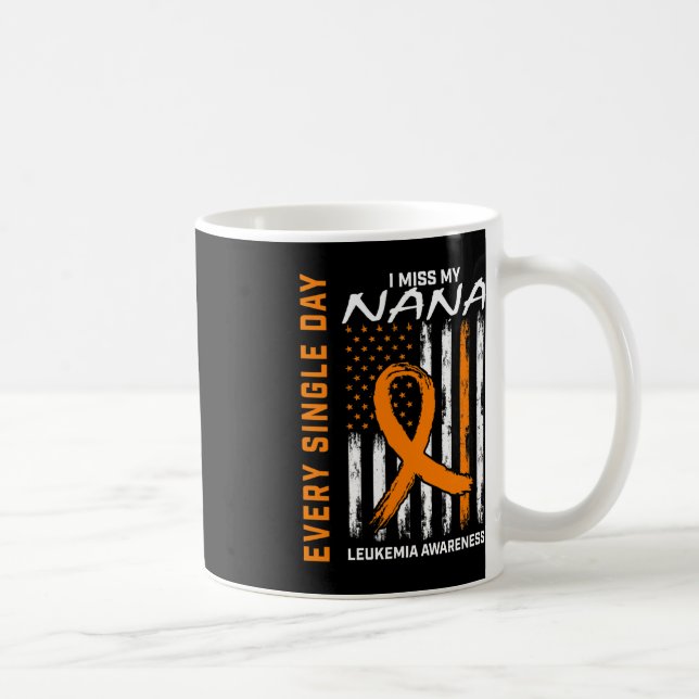 Sympathy Gifts Loss of Nana Orange Leukemia Awaren Coffee Mug (Right)